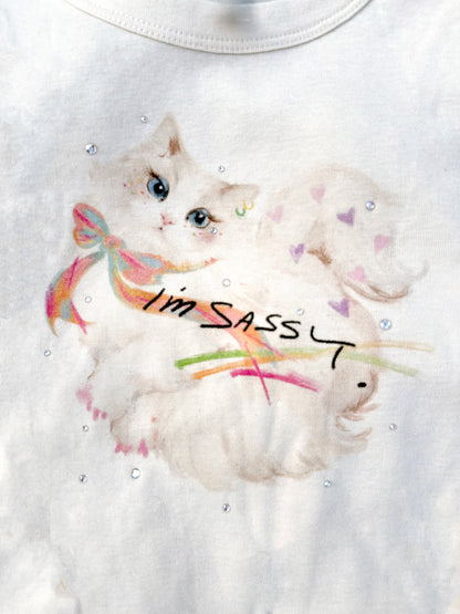 Sparkly Sassy Cat L/S Tee